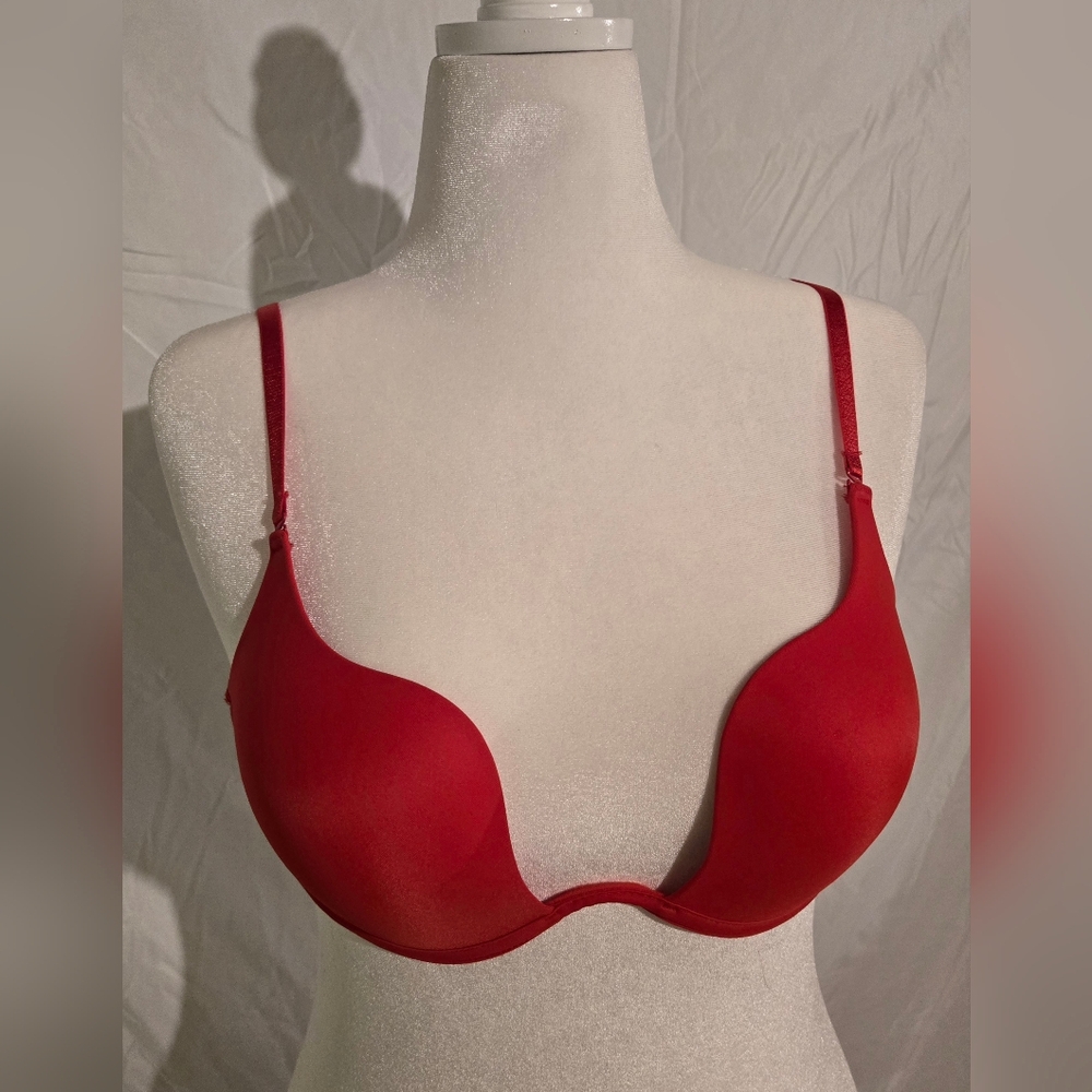 Elegant Red Underwire Bra